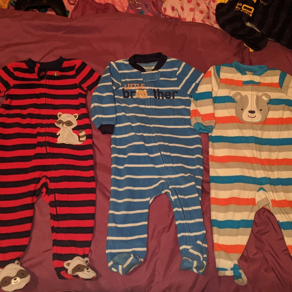 3 Carter's Boys 6-9m Sleepers